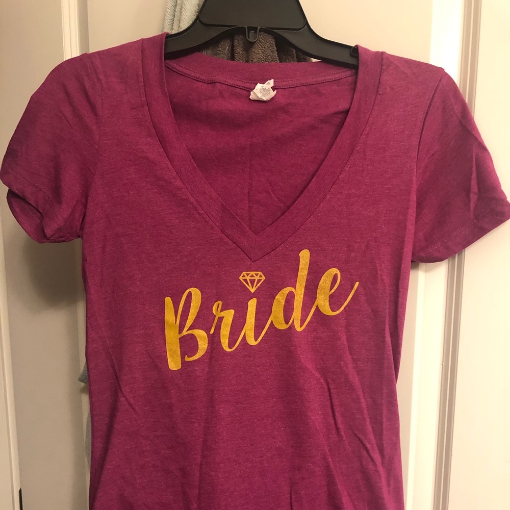 Bride v neck shirt size small